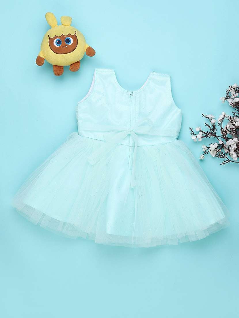 Girls Self Designed Sleeveless Fit & Flare Dress - 22305553 -  Standard Image - 2