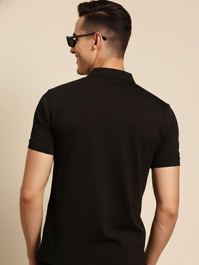 men solid short sleeve regular fit polo t-shirt - 22305672 -  Standard Image - 2