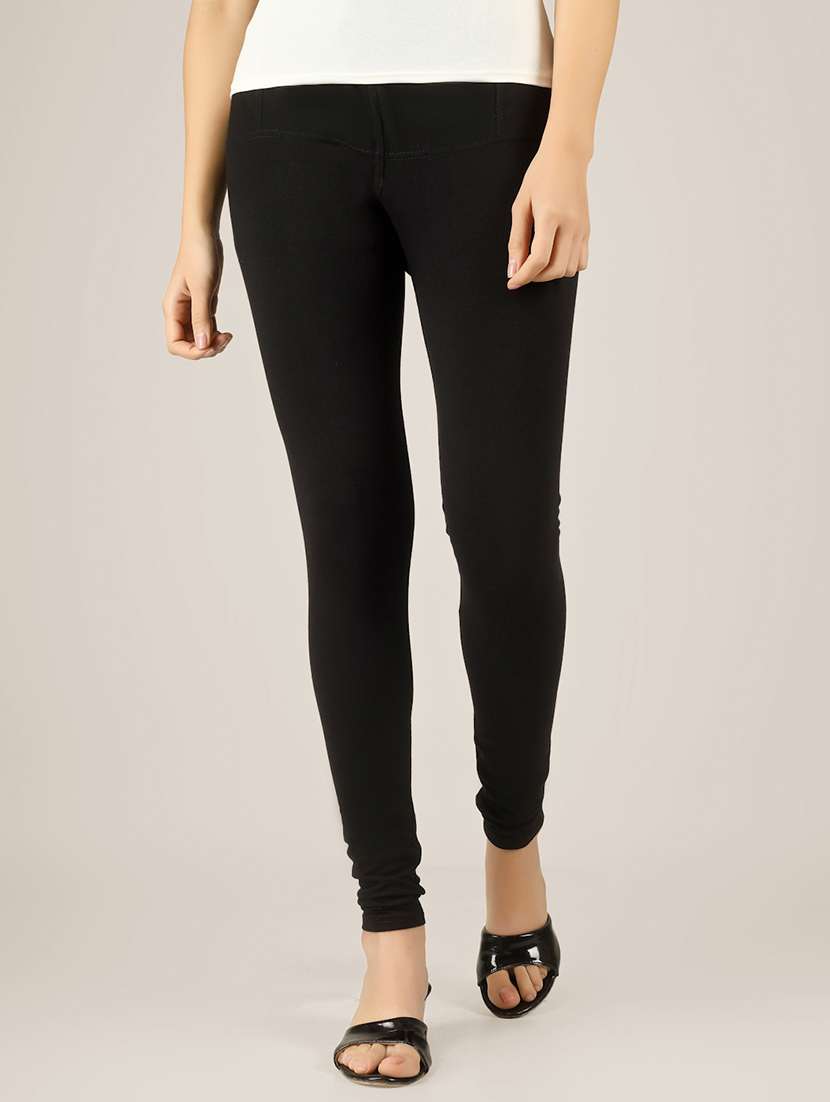 women solid mid rise legging - 22305740 -  Standard Image - 2