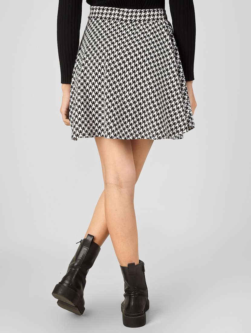 women printed high rise skirt with attached shorts - 22305753 -  Standard Image - 2