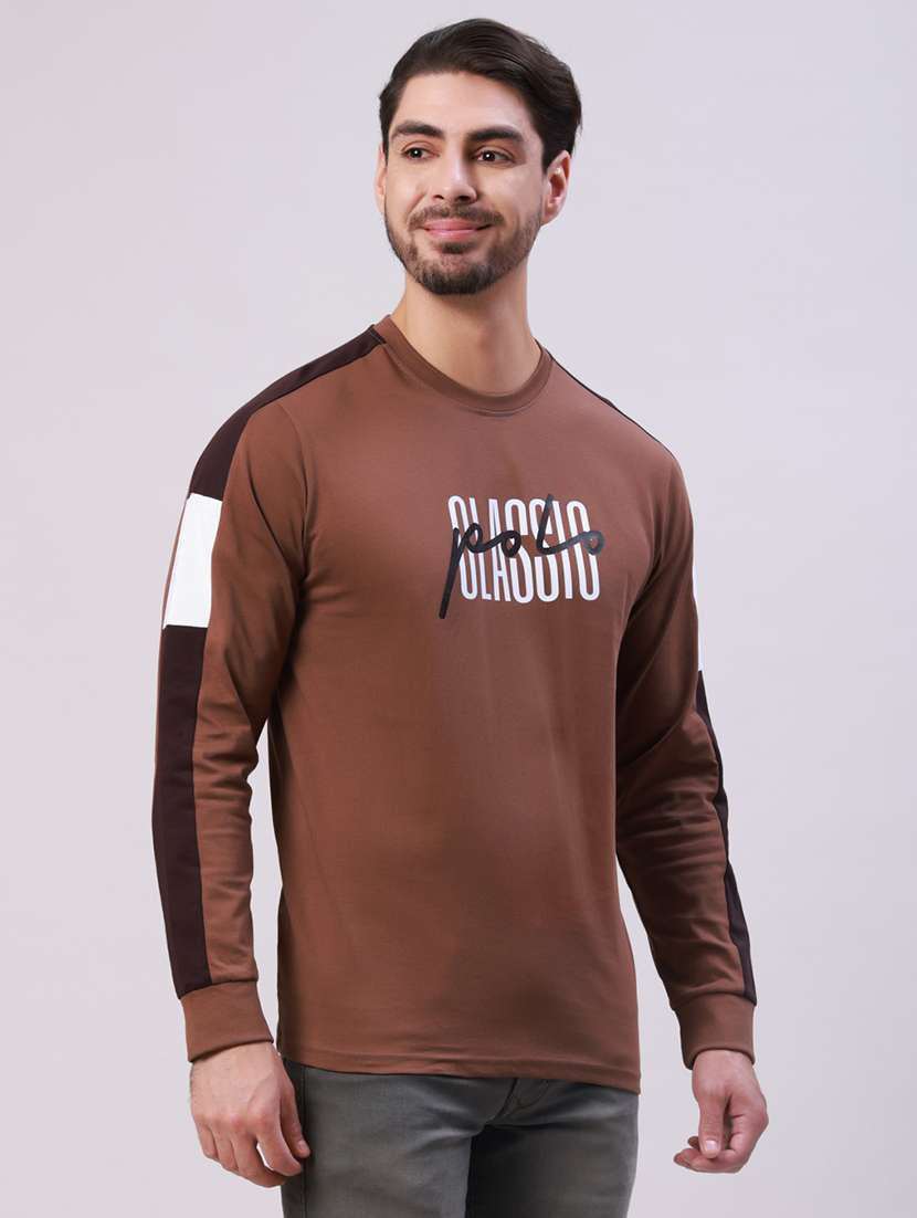 men printed long sleeve regular fit t-shirt - 22305996 -  Standard Image - 2