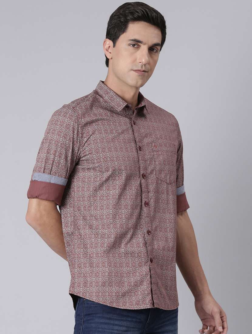 men printed long sleeve regular fit casual shirt - 22306013 -  Standard Image - 2