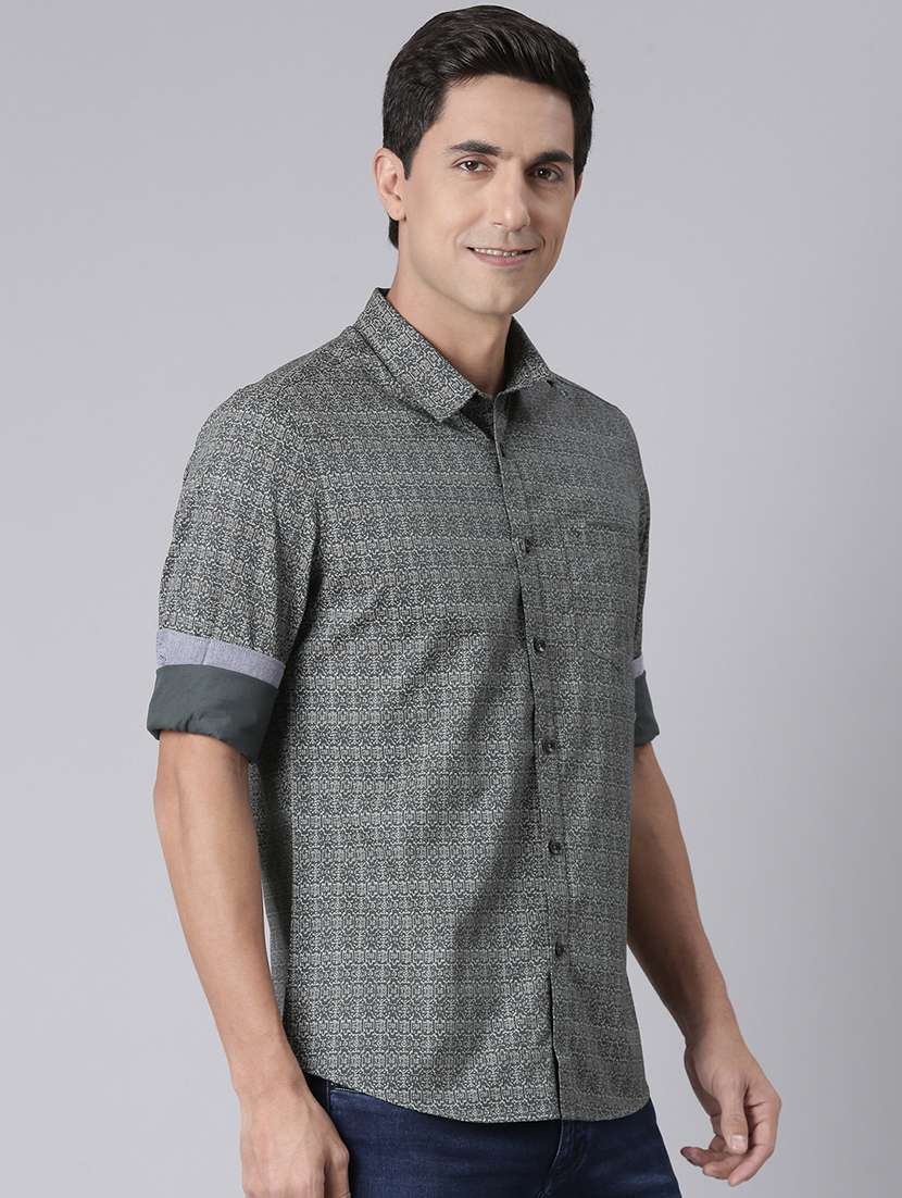 Men Printed Long Sleeve Regular Fit Casual Shirt - 22306014 -  Standard Image - 2