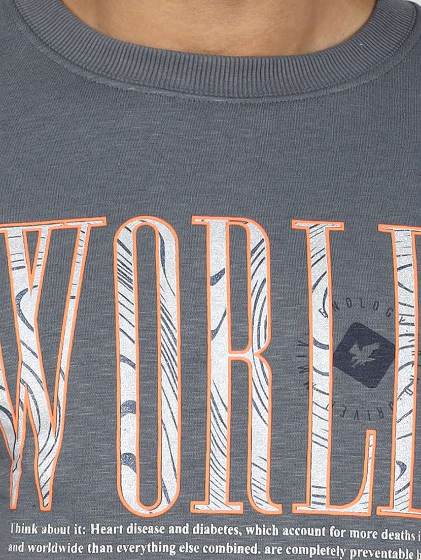 men printed long sleeve regular fit sweatshirt - 22306075 -  Standard Image - 2