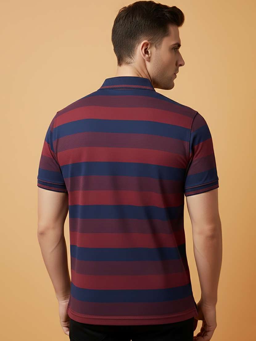 men striped short sleeve regular fit polo t-shirt - 22306516 -  Standard Image - 2