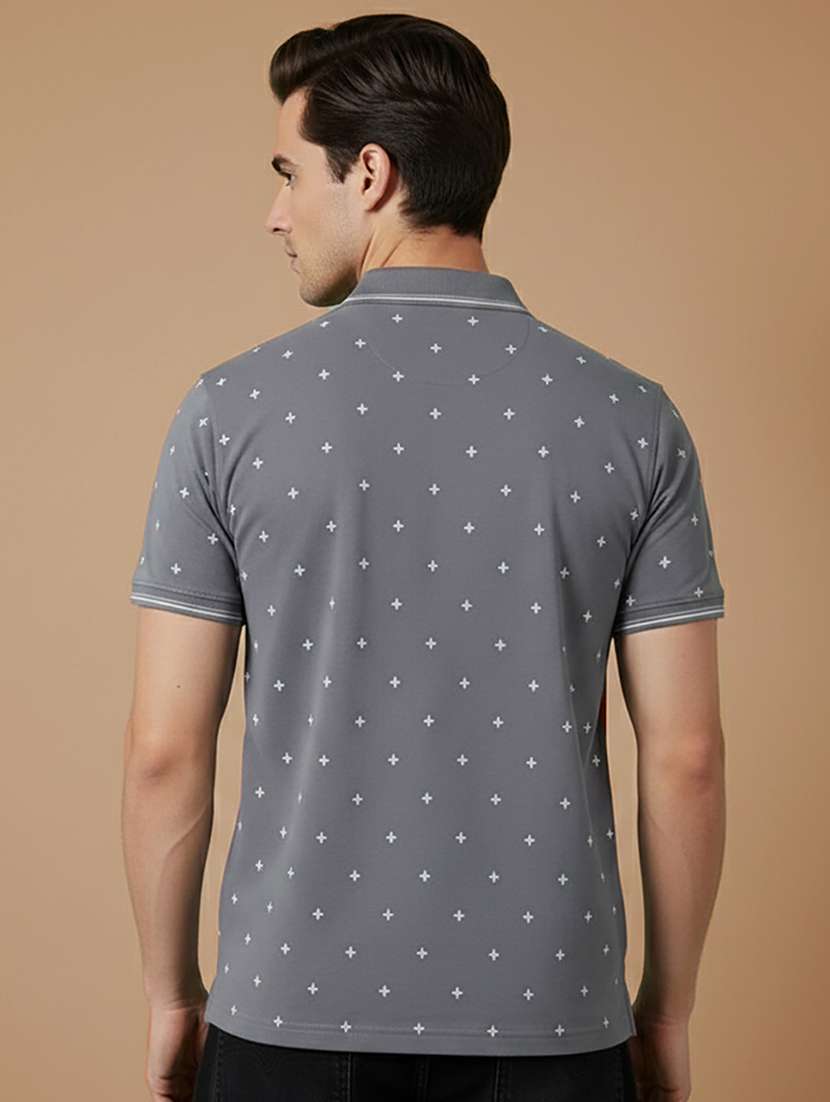men printed short sleeve regular fit polo t-shirt - 22306528 -  Standard Image - 2