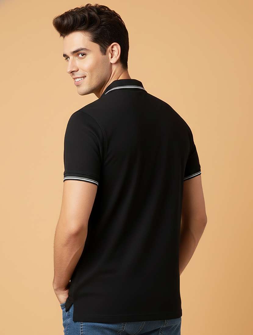 men solid short sleeve regular fit polo t-shirt - 22306546 -  Standard Image - 2
