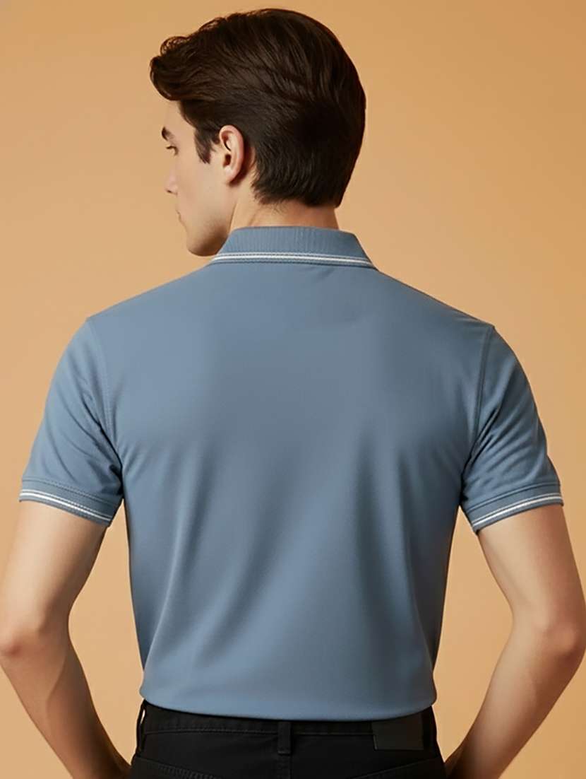 men solid short sleeve regular fit polo t-shirt - 22306547 -  Standard Image - 2