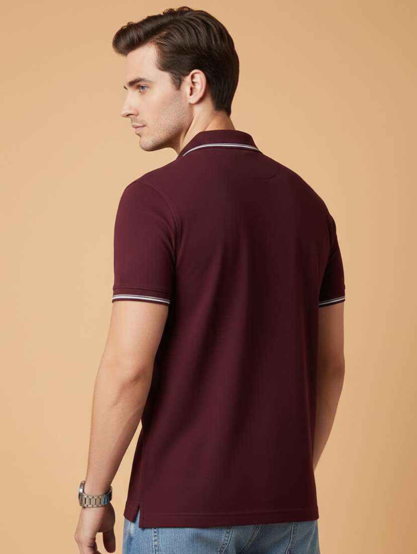 men solid short sleeve regular fit polo t-shirt - 22306548 -  Standard Image - 2