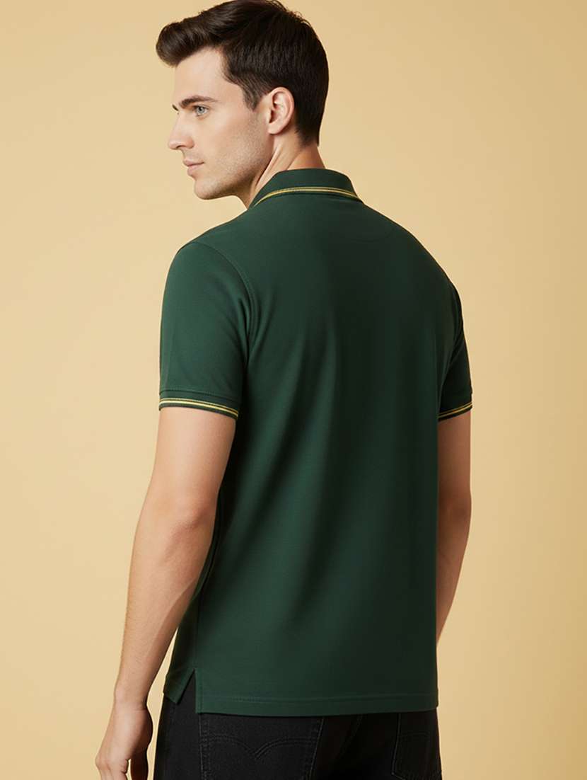 men solid short sleeve regular fit polo t-shirt - 22306550 -  Standard Image - 2