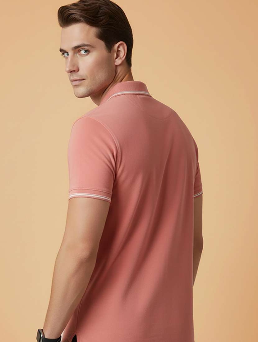 men solid short sleeve regular fit polo t-shirt - 22306551 -  Standard Image - 2