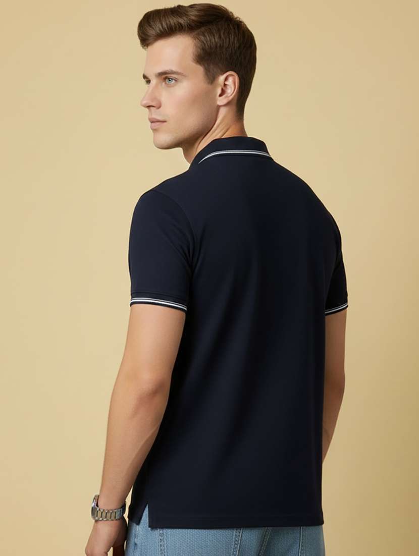 men solid short sleeve regular fit polo t-shirt - 22306554 -  Standard Image - 2