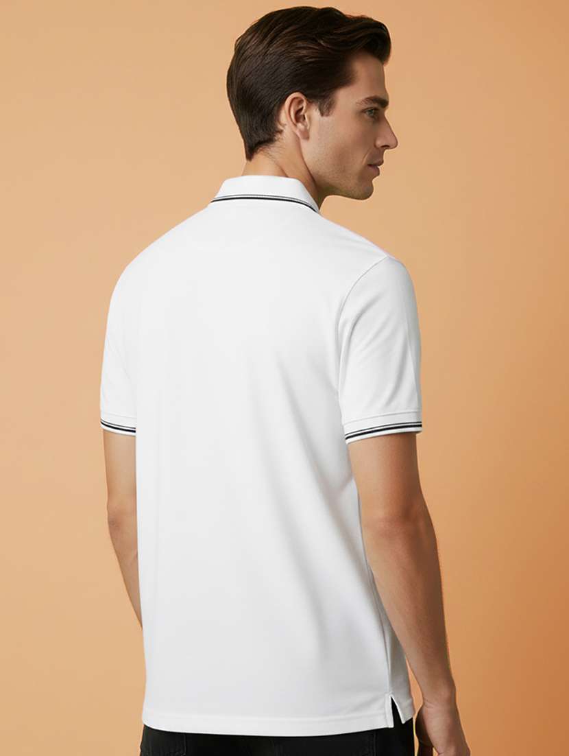 men solid short sleeve regular fit polo t-shirt - 22306555 -  Standard Image - 2