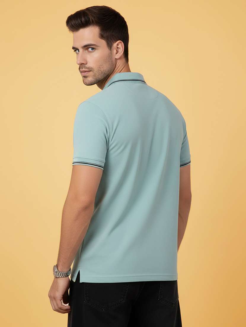 men solid short sleeve regular fit polo t-shirt - 22306556 -  Standard Image - 2