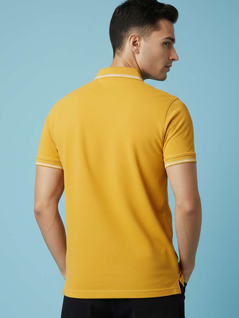 men solid short sleeve regular fit polo t-shirt - 22306597 -  Standard Image - 2