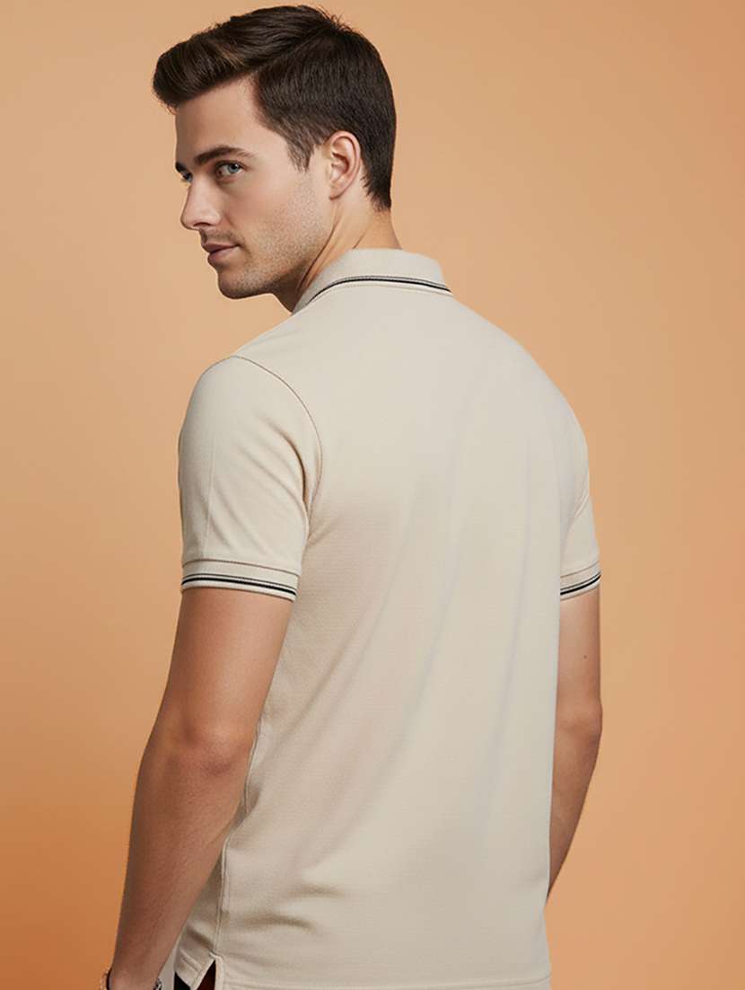 men solid short sleeve regular fit polo t-shirt - 22306606 -  Standard Image - 2