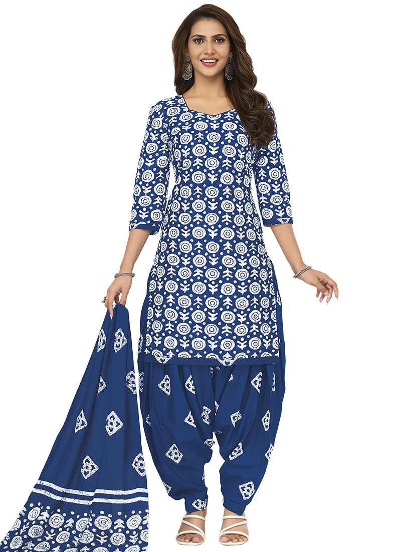 women printed unstitched suit set