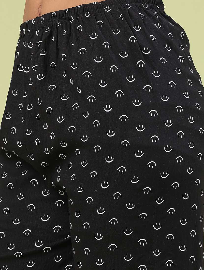 Women Printed Mid Rise Loungewear Pajama - 22307044 -  Standard Image - 2