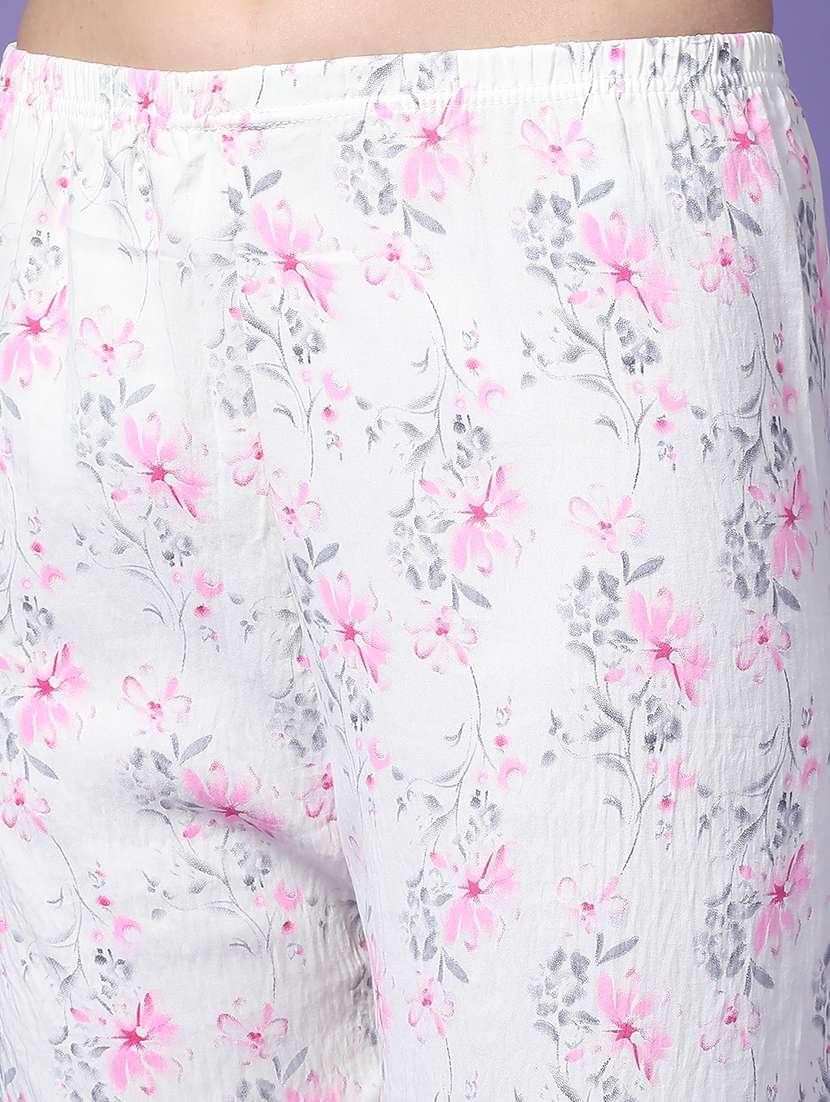 Women Printed Mid Rise Loungewear Pajama - 22307054 -  Standard Image - 2