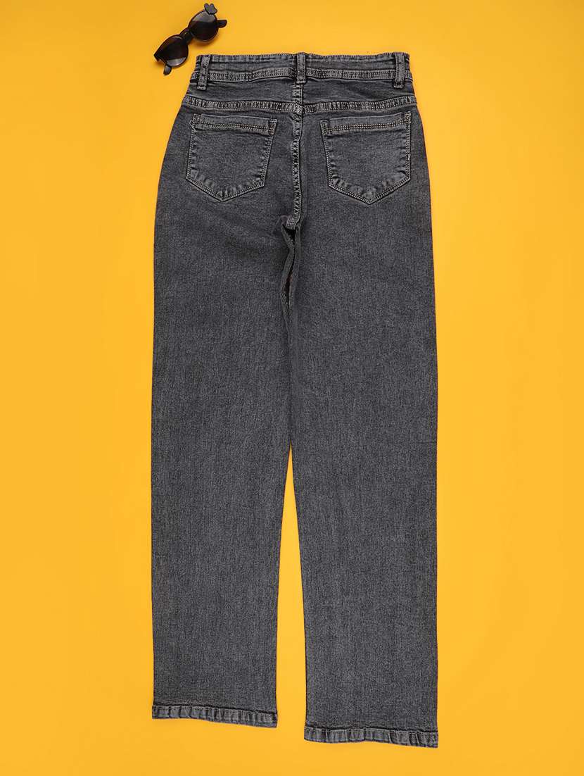 girls distressed high rise straight fit jean - 22307096 -  Standard Image - 2