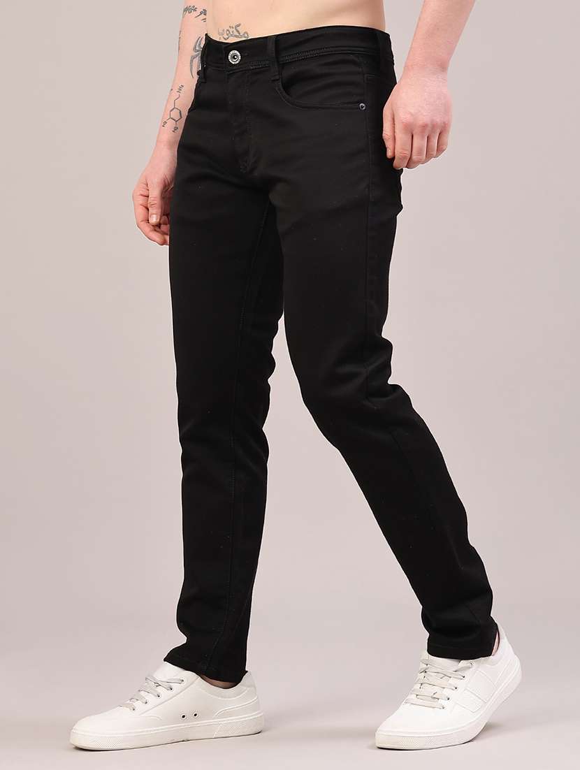 men plain mid rise full length jeans - 22307246 -  Standard Image - 2