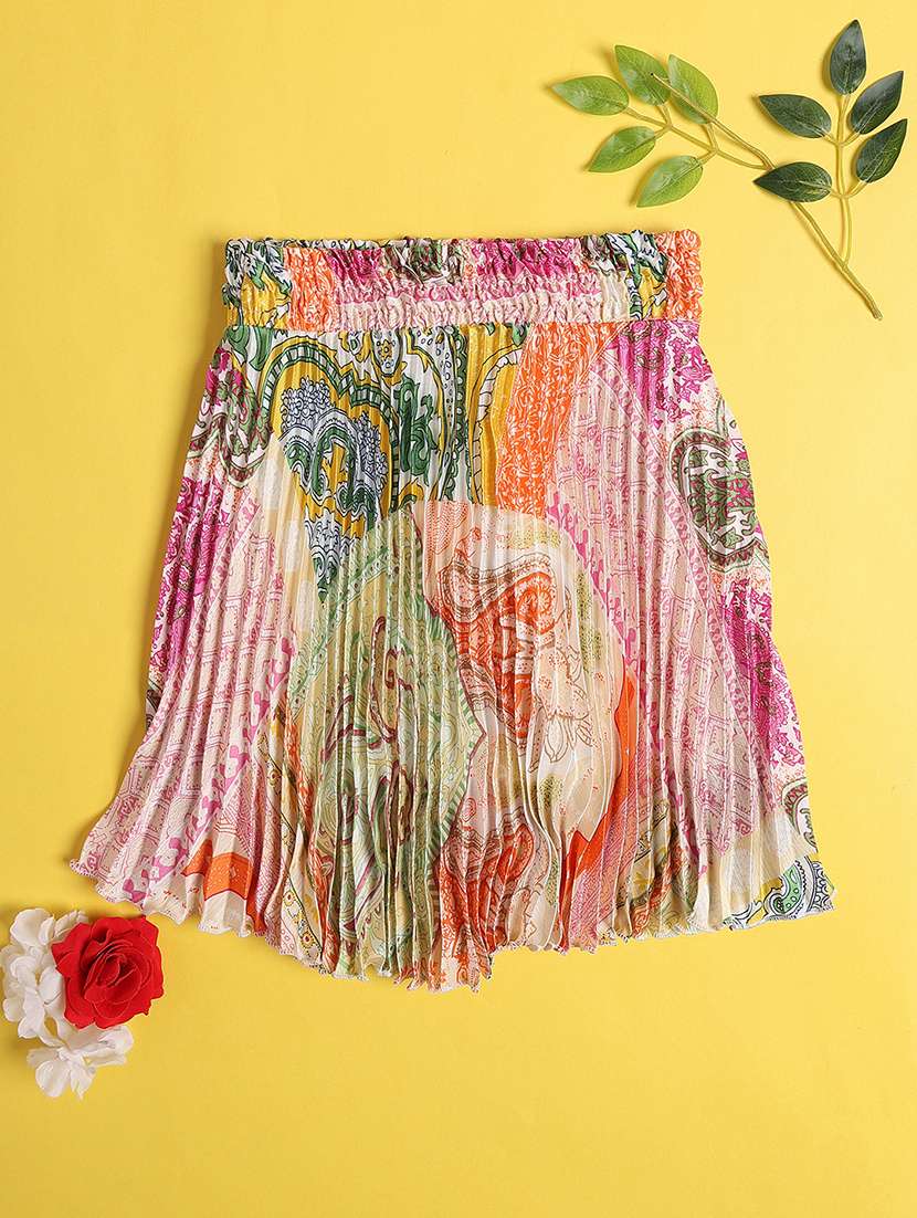 girls printed high rise regular skirt - 22307387 -  Standard Image - 2