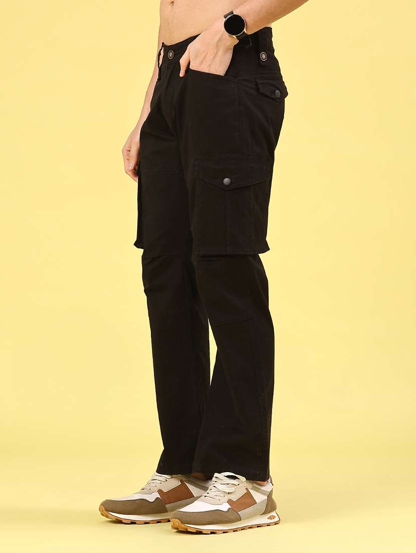 men solid mid rise regular fit cargo  - 22307404 -  Standard Image - 2