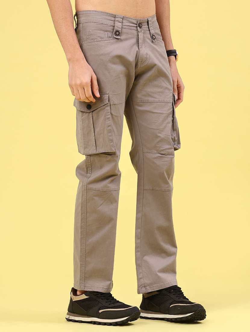 men solid mid rise regular fit cargo  - 22307405 -  Standard Image - 2