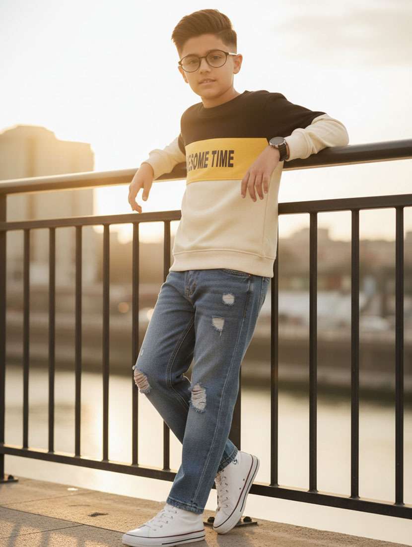 boys color blocked long sleeve sweatshirt - 22307544 -  Standard Image - 2