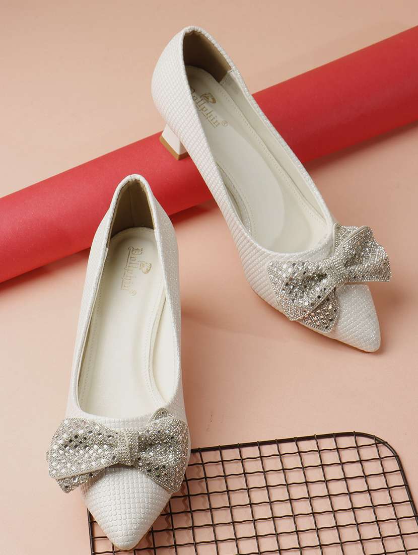 women embellished slip on pump