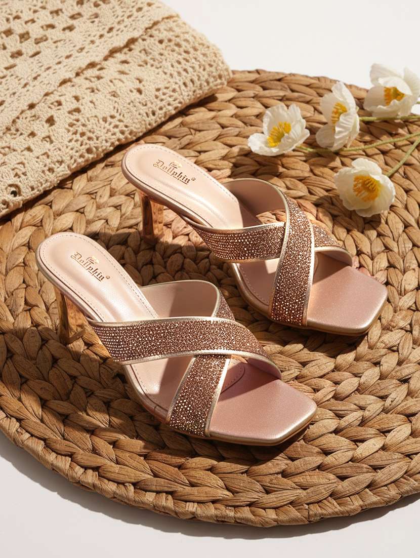 women embellished slip on sandal