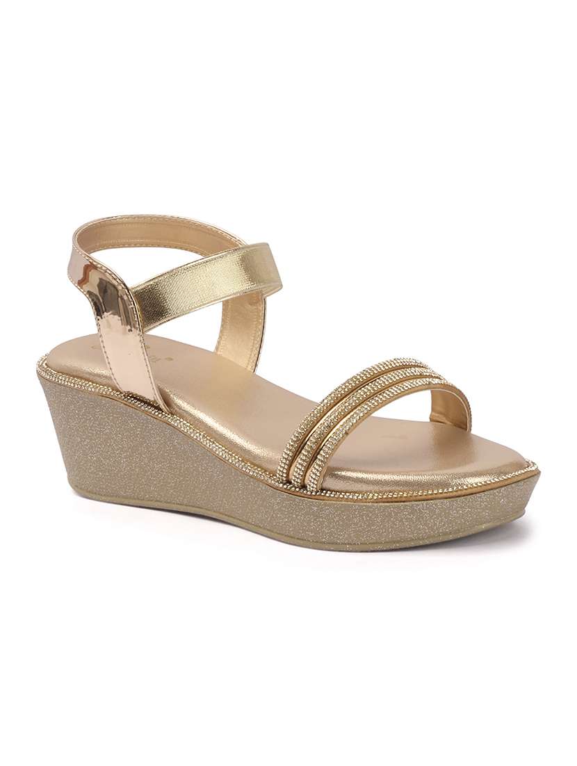 women solid back strap platforms wedge - 22307604 -  Standard Image - 2