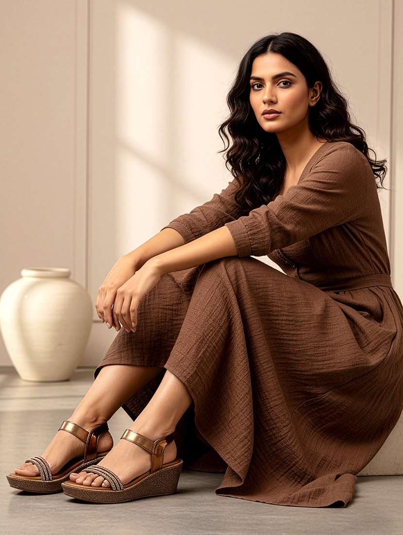 women embellished slip on platform wedge - 22307613 -  Standard Image - 2