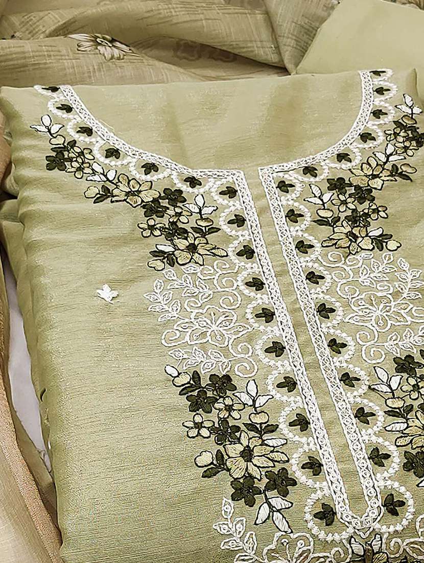 women solid with work unstitched suit set - 22307632 -  Standard Image - 2