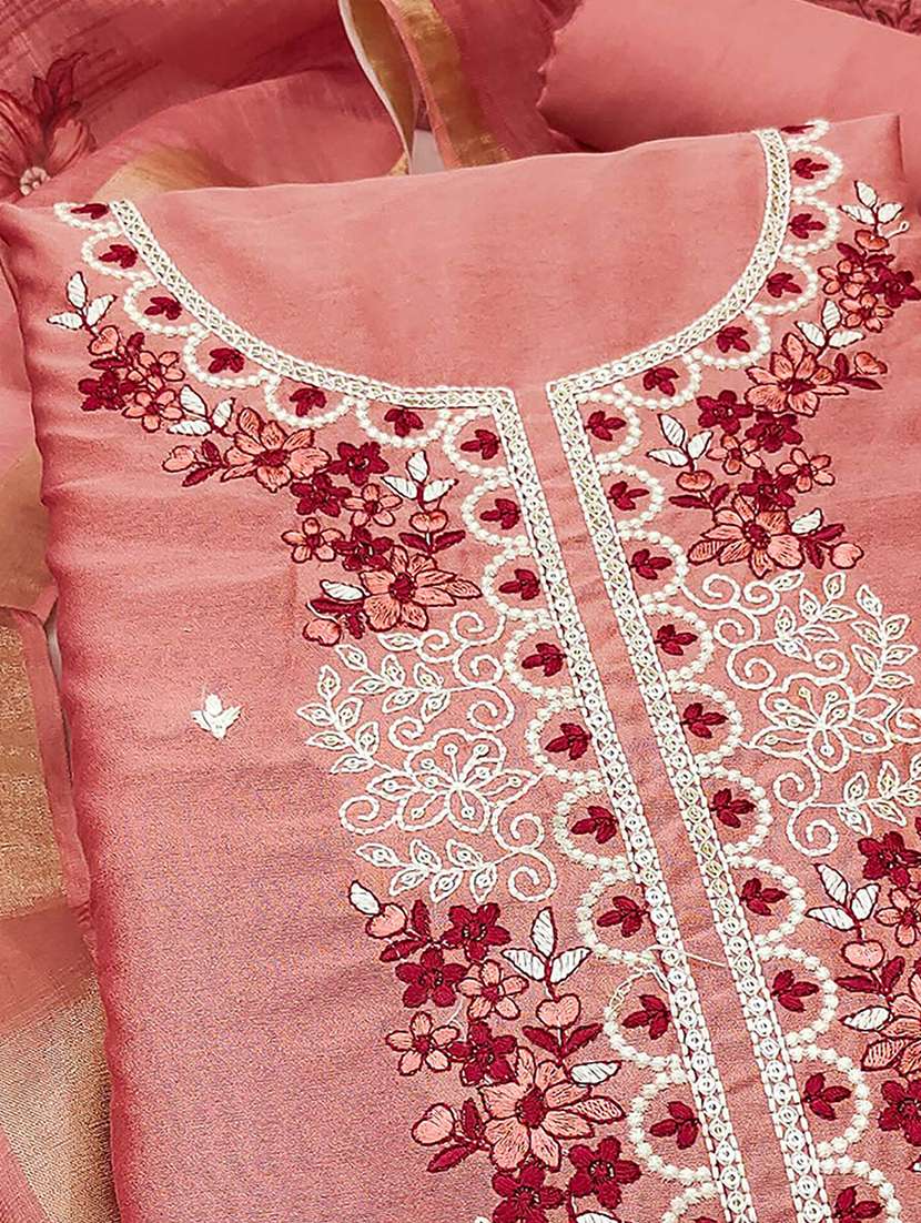 women solid with work unstitched suit set - 22307633 -  Standard Image - 2