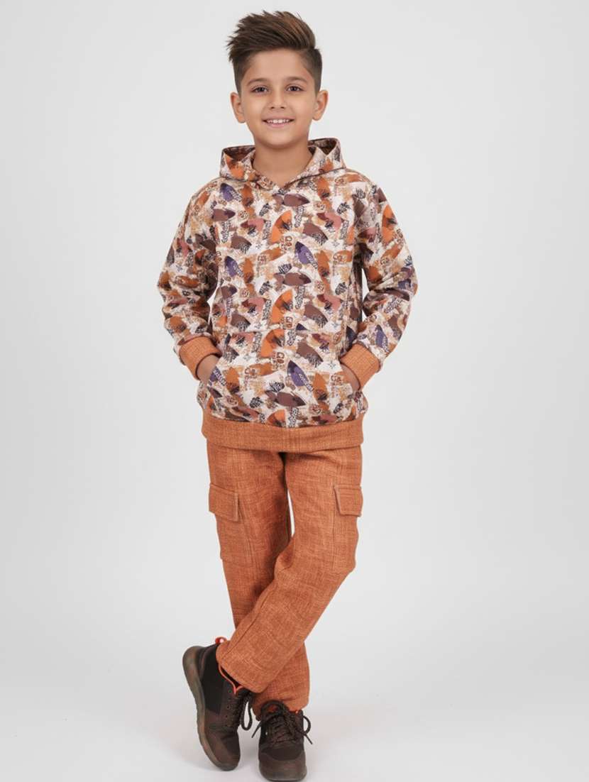 boys printed hoodie and cargo co-ord set - 22307642 -  Standard Image - 2