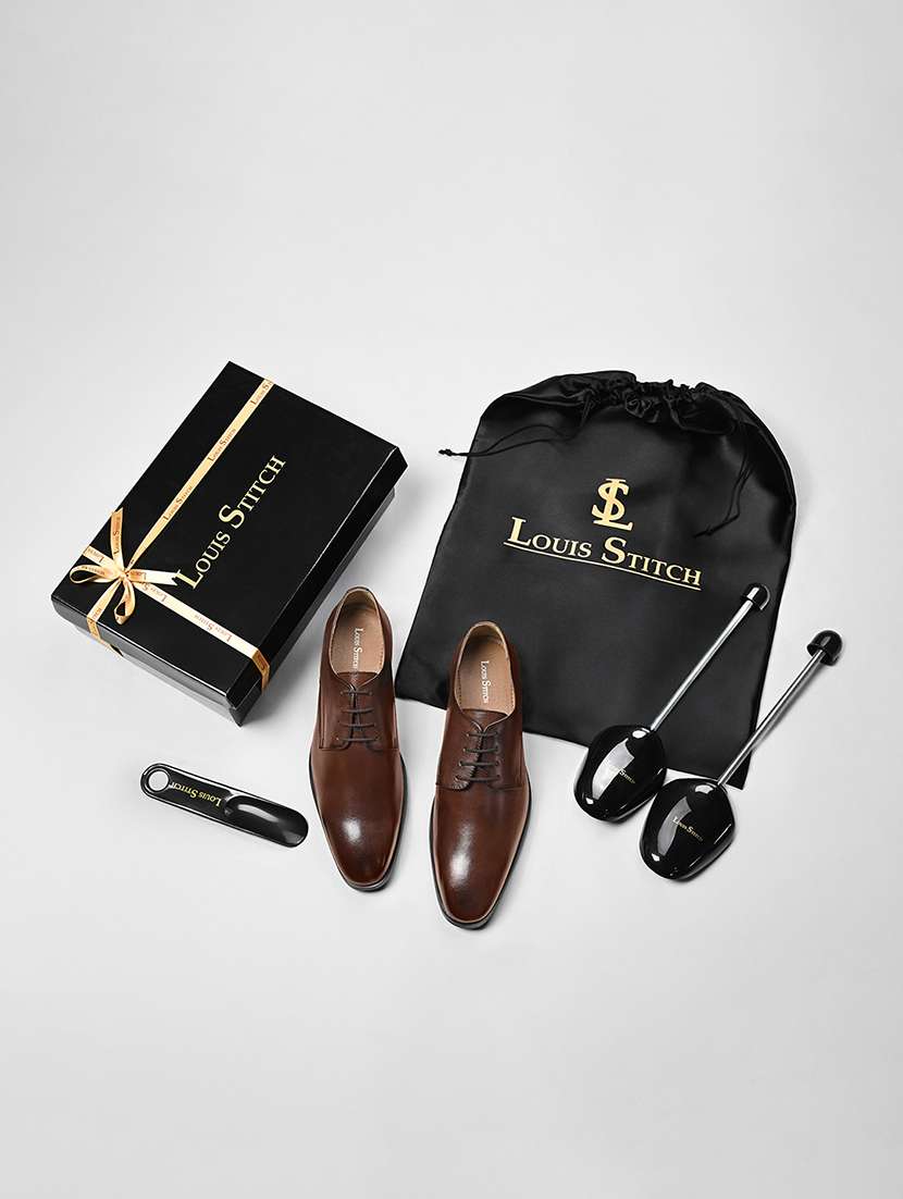 men brown lace-up derby - 22307665 -  Standard Image - 2