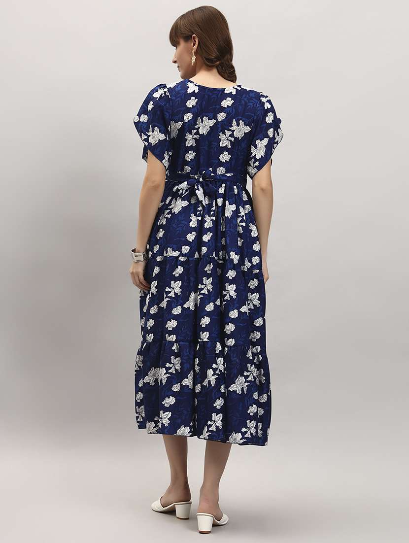 women floral print tulip sleeve tiered dress - 22308027 -  Standard Image - 2
