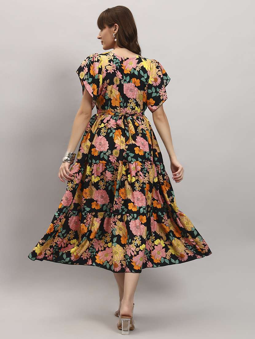 yellow polyseter anarkali gown - 22309209 -  Standard Image - 2