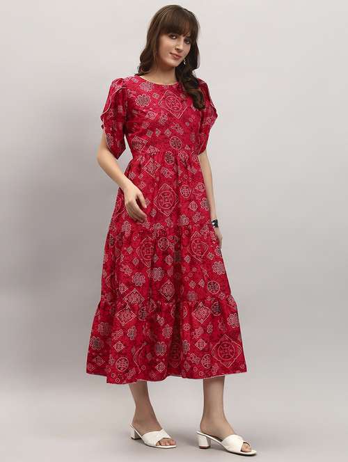 knee length dresses for ladies MALDIVES OCEAN theme White WOMEN frock  BhavikaDevarapalli