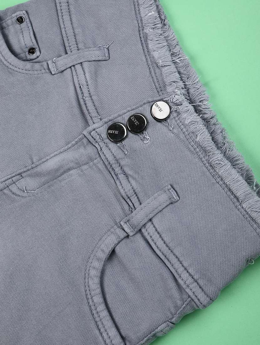 girls solid mid rise shorts - 22309923 -  Standard Image - 2