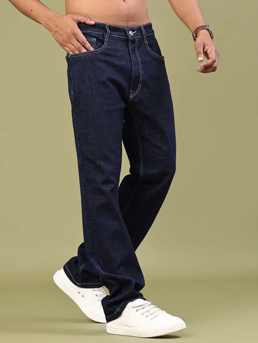 men plain mid rise full length jeans - 22309946 -  Standard Image - 2