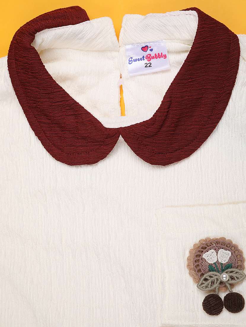 maroon cotton combo infant twin set - 22310425 -  Standard Image - 2