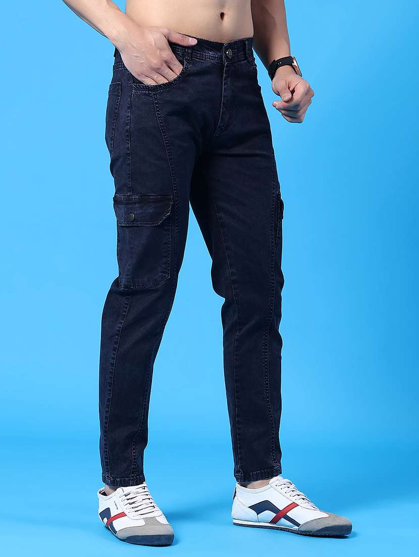 men solid mid rise regular fit cargo  - 22310447 -  Standard Image - 2