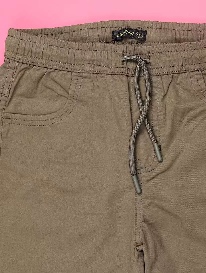 olive poly cotton plain jogger - 22310465 -  Standard Image - 2