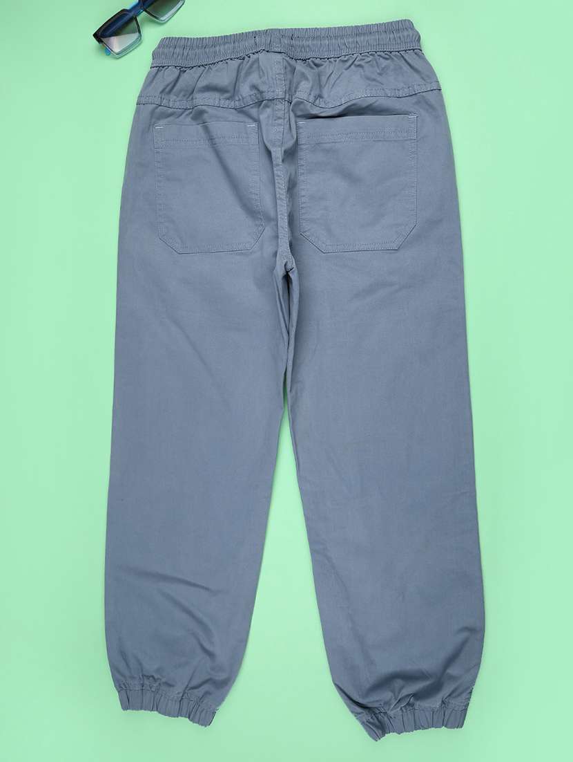 grey poly cotton plain jogger - 22310468 -  Standard Image - 2