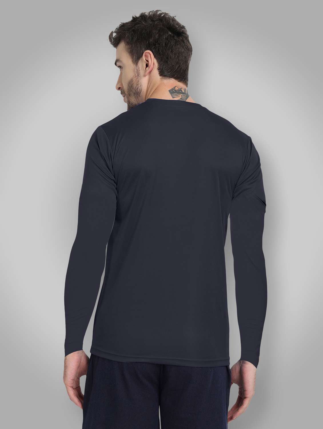 men solid long sleeve dry fit t-shirt - 22310709 -  Standard Image - 2