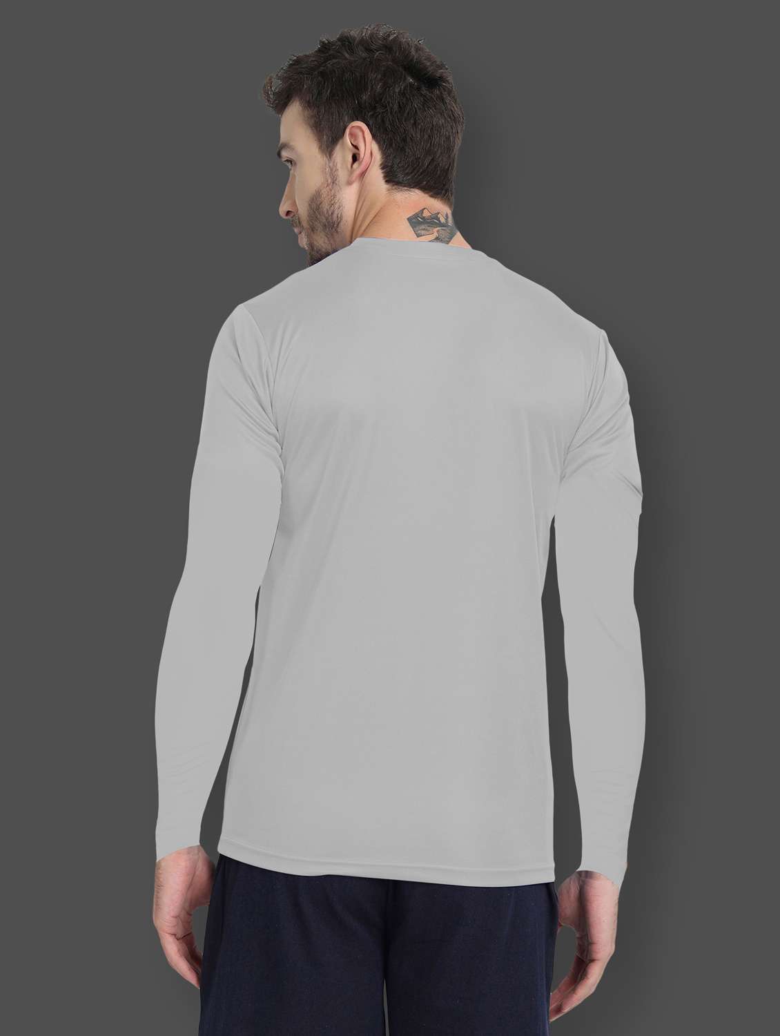 men solid long sleeve dry fit t-shirt - 22310712 -  Standard Image - 2