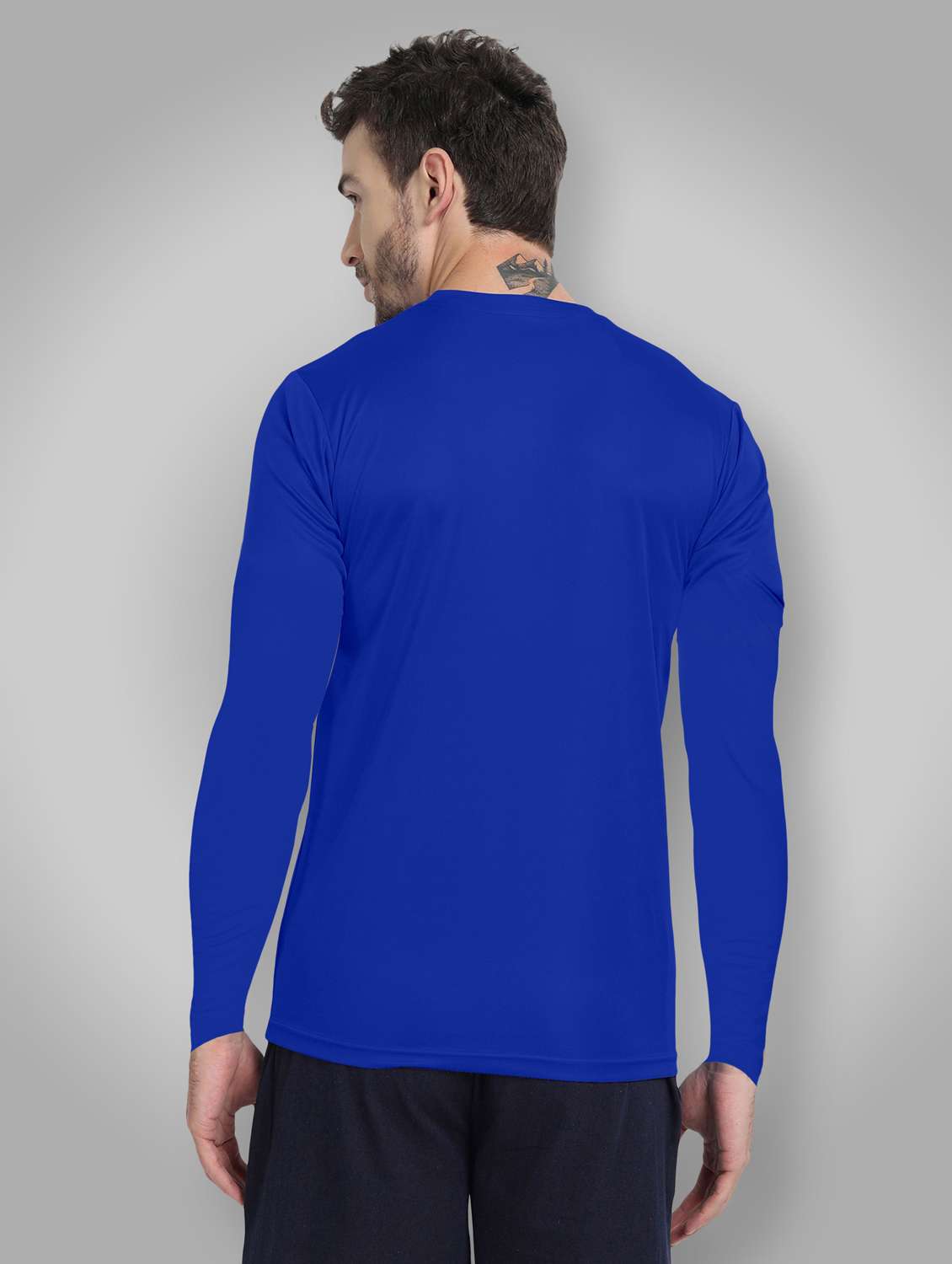 men solid long sleeve dry fit t-shirt - 22310713 -  Standard Image - 2