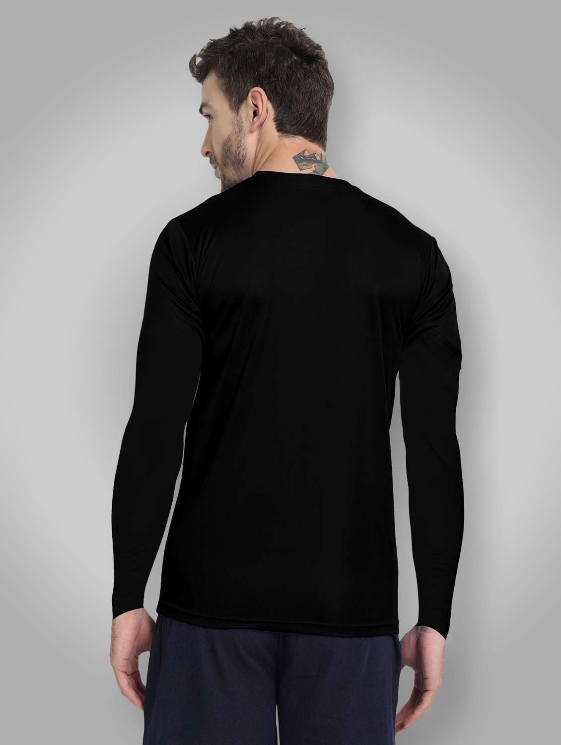 men solid long sleeve dry fit t-shirt - 22310718 -  Standard Image - 2